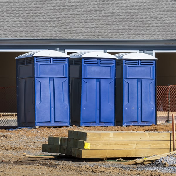 how often are the porta potties cleaned and serviced during a rental period in Bowie